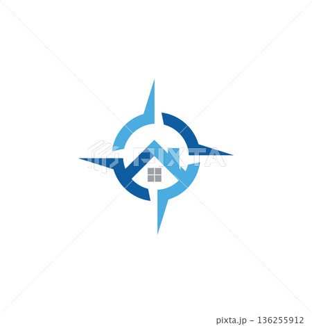 House with Compass Logo for Real Estate Property Direction or Construction Business Vector House with Compass Logo for Real Estate Property Direction or Construction Business Vector 136255912
