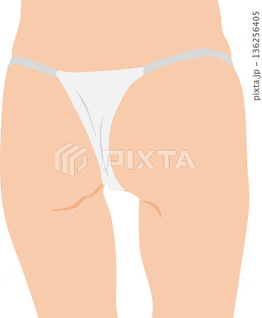 ダイエットに成功した女性のイラスト 136256405