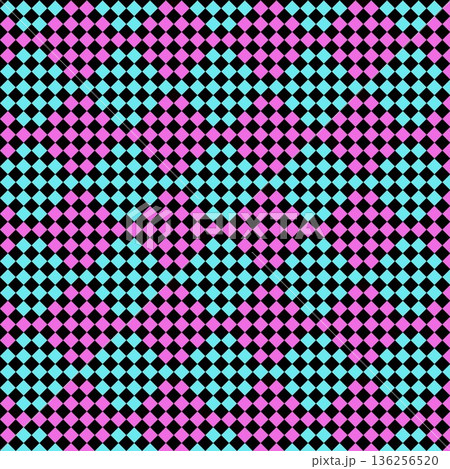 ハーレクインチェックの壁紙イラスト 136256520