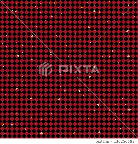 ハーレクインチェックの壁紙イラスト 136256588