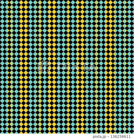 ハーレクインチェックの壁紙イラスト 136256611