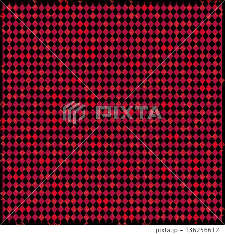 ハーレクインチェックの壁紙イラスト ハーレクインチェックの壁紙イラスト 136256617