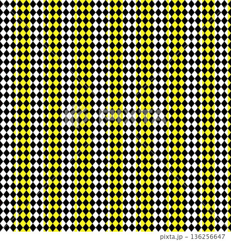 ハーレクインチェックの壁紙イラスト 136256647