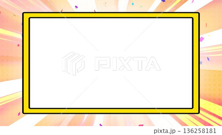 集中線、紙吹雪、黄色、放射、放射状、背景、イラスト、放射線、ゴールド、 集中線、紙吹雪、黄色、放射、放射状、背景、イラスト、放射線、ゴールド、 136258181