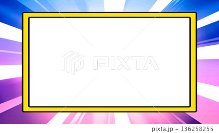 集中線、紙吹雪、黄色、放射、放射状、背景、イラスト、放射線、ゴールド、 136258255