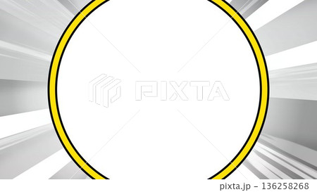 集中線、紙吹雪、黄色、放射、放射状、背景、イラスト、放射線、ゴールド、 136258268