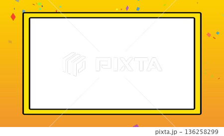 集中線、紙吹雪、黄色、放射、放射状、背景、イラスト、放射線、ゴールド、金 136258299