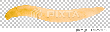 yellow watercolor background. Artistic hand paint. Isolated on transparent background. 136259169