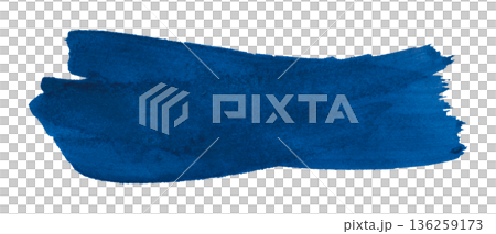 blue watercolor background. Artistic hand paint. Isolated on transparent background. 136259173