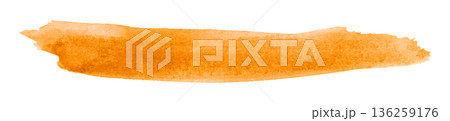 orange watercolor background. Artistic hand paint. Isolated on transparent background. 136259176