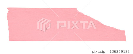 pink crumpled torn tape isolated on transparent background. pink crumpled torn tape isolated on transparent background. 136259182