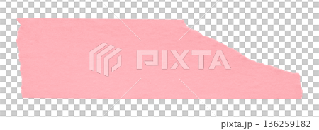 pink crumpled torn tape isolated on transparent background. pink crumpled torn tape isolated on transparent background. 136259182