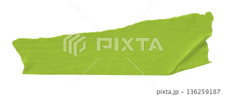green crumpled torn tape isolated on transparent background. green crumpled torn tape isolated on transparent background. 136259187