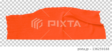 red crumpled torn tape isolated on transparent background. red crumpled torn tape isolated on transparent background. 136259188