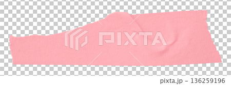 pink crumpled torn tape isolated on transparent background. 136259196