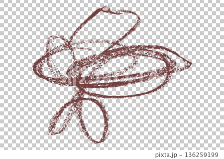 brown pencil strokes isolated on transparent background 136259199