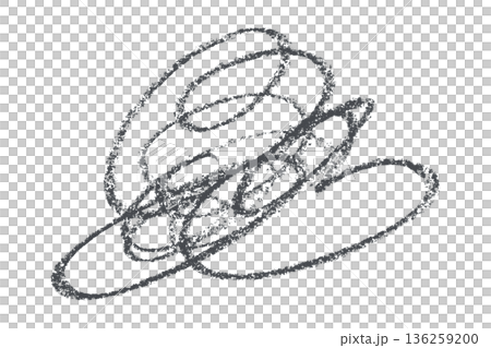 dark gray pencil strokes isolated on transparent background 136259200