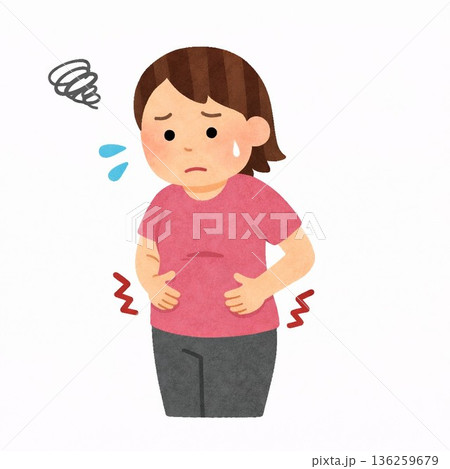 ぽっこりお腹が気になる女性2 136259679