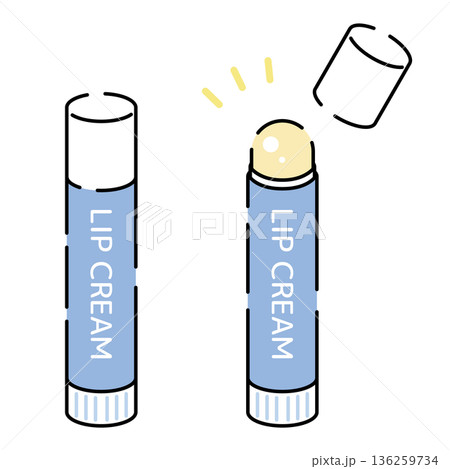 リップクリームのイラストセット2 136259734