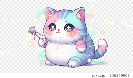 ゆめかわいい魔法猫 136259908