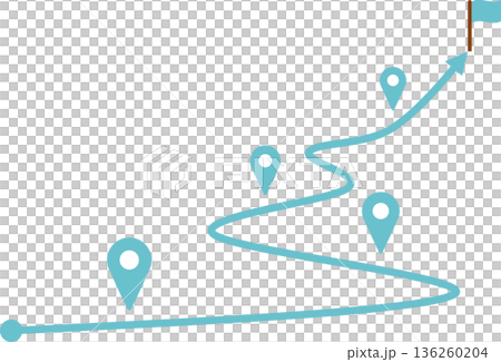 Illustration of a roadmap to achieving your goals Illustration of a roadmap to achieving your goals 136260204