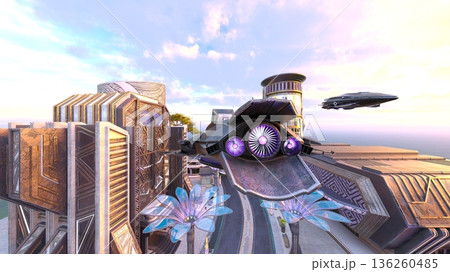 未来都市の風景 未来都市の風景 136260485