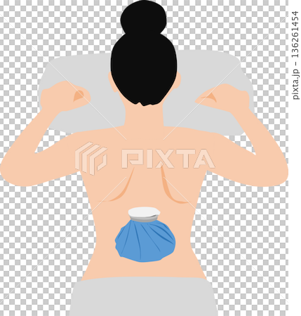 圖：一位患有椎間盤突出症的女性 136261454