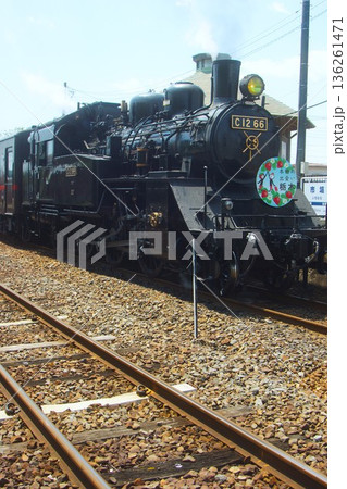 真岡鉄道の風景 SLもおか号(C12 66)市塙駅 真岡鉄道の風景 SLもおか号(C12 66)市塙駅 136261471