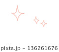 ピンクキラキラのイラスト 136261676