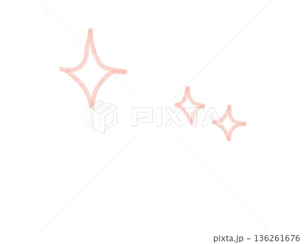 ピンクキラキラのイラスト 136261676