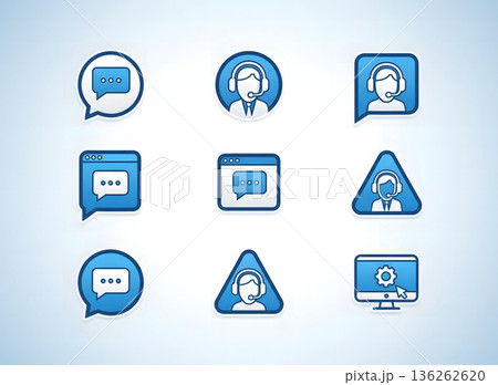 コミュニケーションアイコンセット 136262620