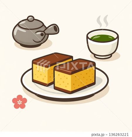 カステラとお茶 136263221