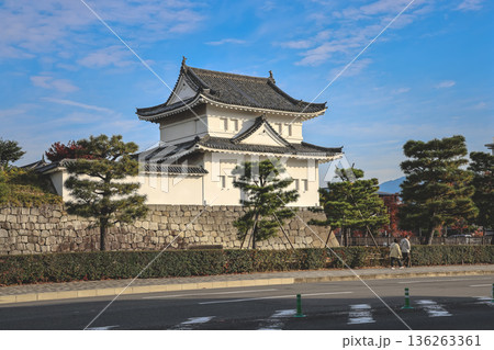 Historic Tokugawa-era palace gate and nightingale floors at Nijo Nov 24 2025 136263361