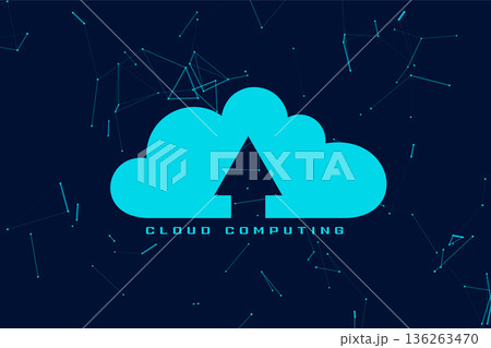 digital cloud computing web server background for data visualization 136263470