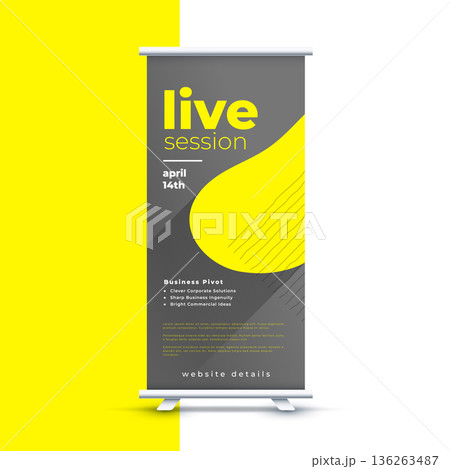 business roll up standee page banner for outdoor marketing business roll up standee page banner for outdoor marketing 136263487