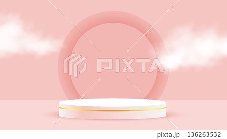 blank 3d podium platform background for object advertisement blank 3d podium platform background for object advertisement 136263532