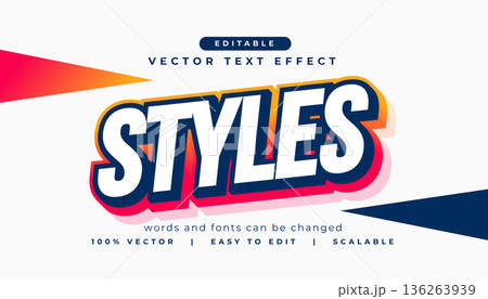 editable style lettering text effect template 136263939