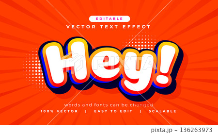 hey text effect style editable mockup 136263973