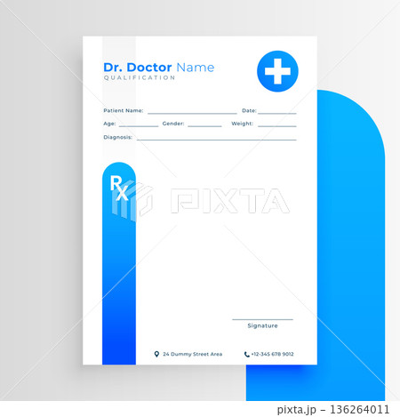 professional rx doctor prescription notepad flyer design 136264011