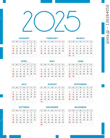 simple 2024 annual calendar template in white and blue color simple 2024 annual calendar template in white and blue color 136264058