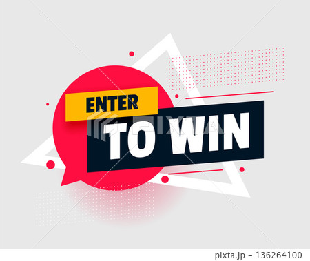 modern enter to win reward template for business advertisement 136264100