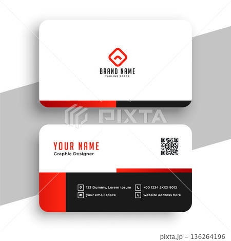 modern style business identity card template for office biz 136264196