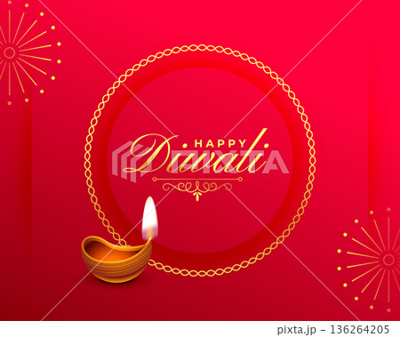 traditional shubh diwali greeting card with oil lamp traditional shubh diwali greeting card with oil lamp 136264205