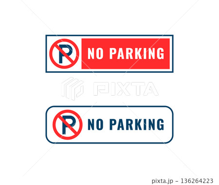 set of no parking or stopping zone sign design set of no parking or stopping zone sign design 136264223