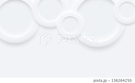 geometric round shape on white neumorphic banner geometric round shape on white neumorphic banner 136264250