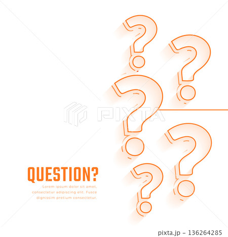 line style question mark sign background for web discussion 136264285