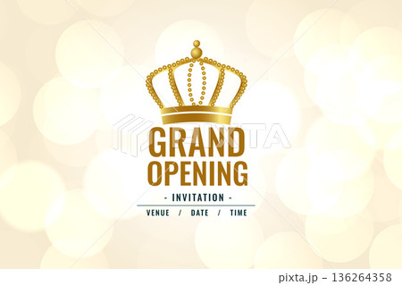 premium grand opening announcement poster welcome to new beginning vecor 136264358