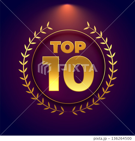 top 10 rating wreath background with spot light effect top 10 rating wreath background with spot light effect 136264500