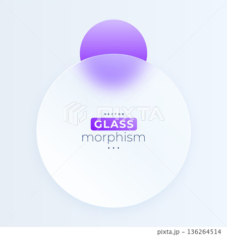 glass morphism geometric background for modern info card 136264514