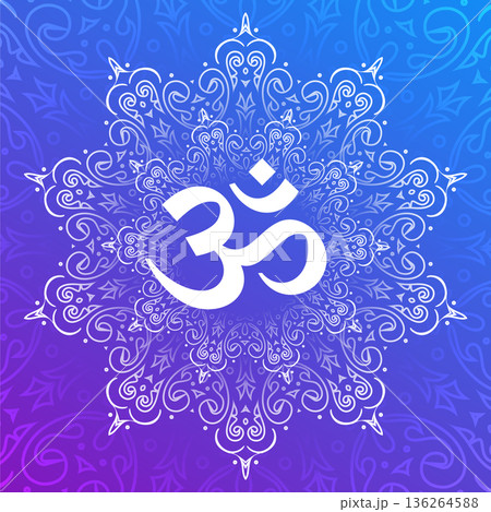 elegant om symbol of hinduism for meditation and prayer elegant om symbol of hinduism for meditation and prayer 136264588